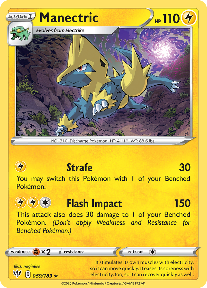 Manectric (059/189) [Sword & Shield: Darkness Ablaze] Pokémon