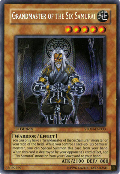 Grandmaster of the Six Samurai [STON-EN000] Secret Rare Yu-Gi-Oh!