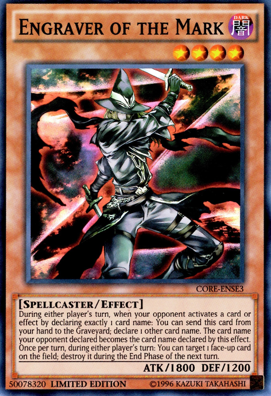 Engraver of the Mark [CORE-ENSE3] Super Rare Yu-Gi-Oh!