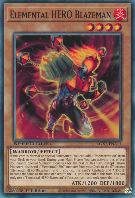 Elemental HERO Blazeman [SGX2-ENA11] Common Yu-Gi-Oh!