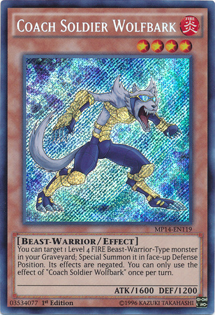Coach Soldier Wolfbark [MP14-EN119] Secret Rare Yu-Gi-Oh!