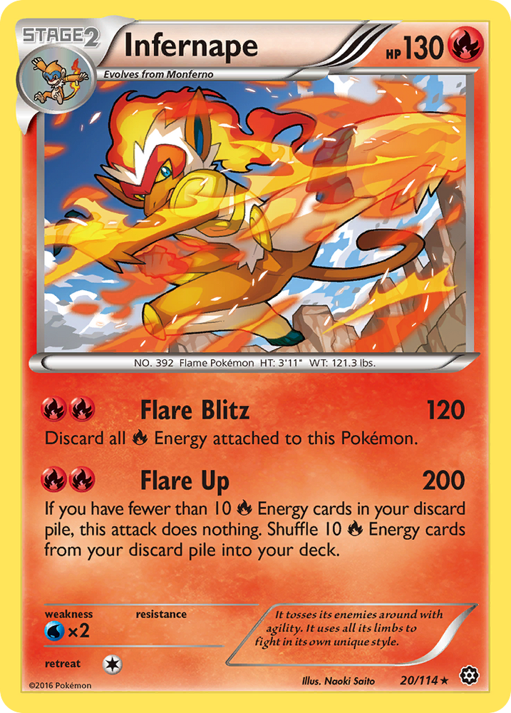 Infernape (20/114) [XY: Steam Siege] Pokémon