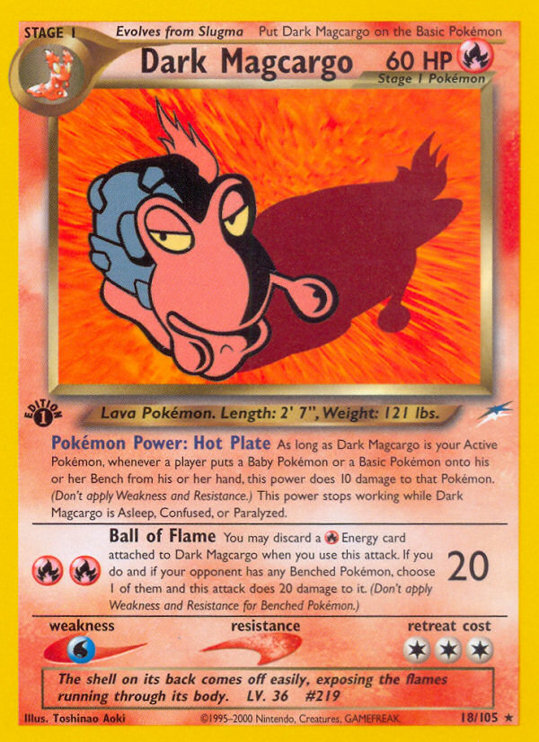 Dark Magcargo (18/105) [Neo Destiny 1st Edition] Pokémon