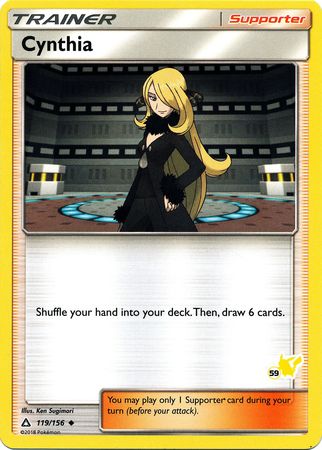 Cynthia (119/156) (Pikachu Stamp #59) [Battle Academy 2020] Pokémon