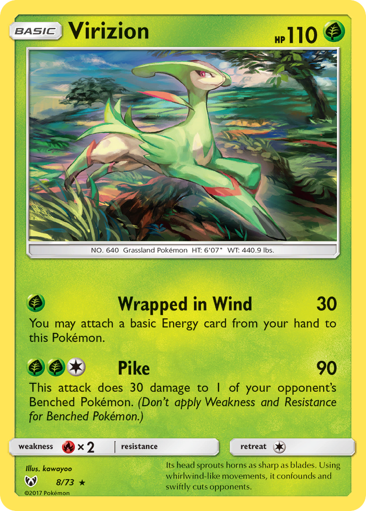 Virizion (8/73) [Sun & Moon: Shining Legends] Pokémon