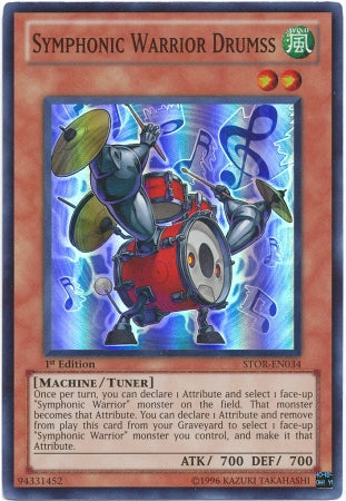 Symphonic Warrior Drumss [STOR-EN034] Super Rare Yu-Gi-Oh!