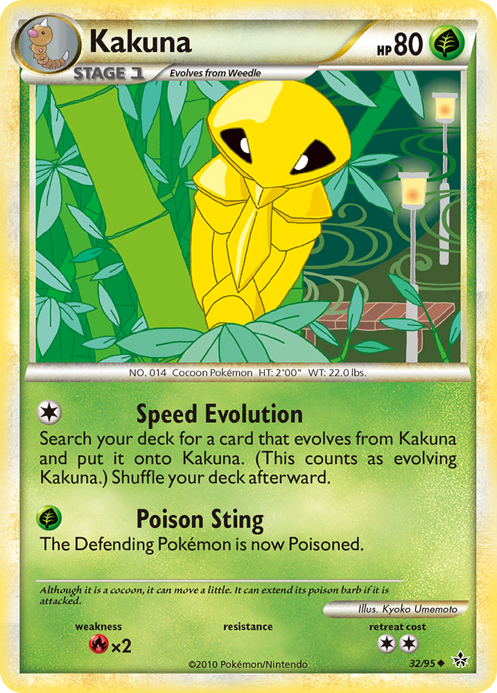 Kakuna (32/95) [HeartGold & SoulSilver: Unleashed] Pokémon