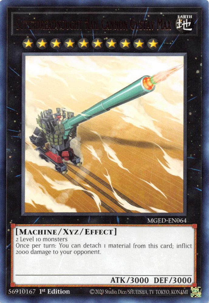 Superdreadnought Rail Cannon Gustav Max [MGED-EN064] Rare Yu-Gi-Oh!
