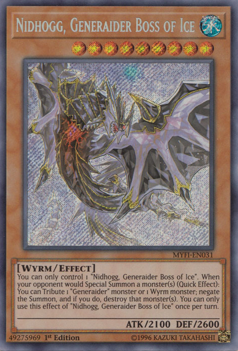 Nidhogg, Generaider Boss of Ice [MYFI-EN031] Secret Rare Yu-Gi-Oh!