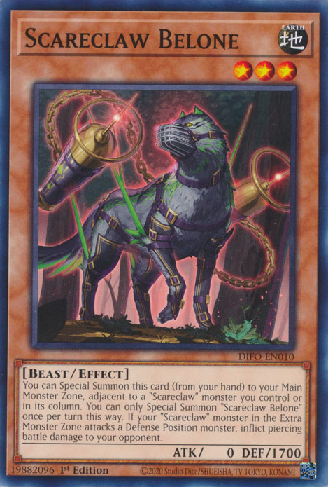 Scareclaw Belone [DIFO-EN010] Common Yu-Gi-Oh!