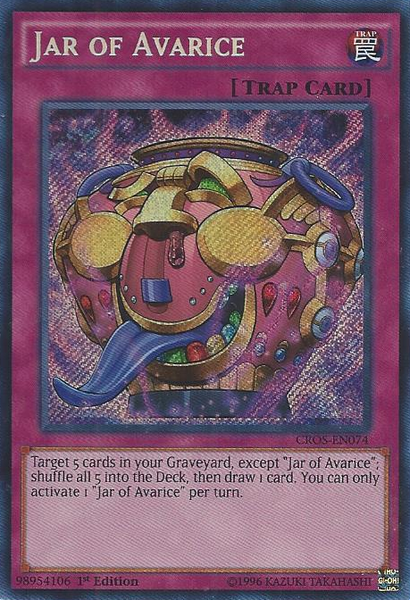Jar of Avarice [CROS-EN074] Secret Rare Yu-Gi-Oh!