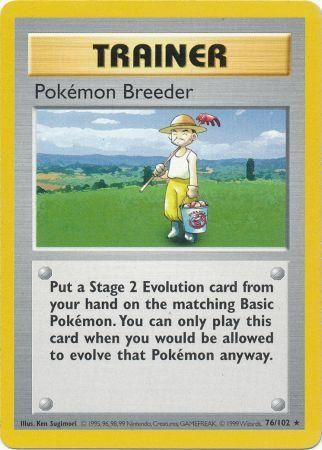 Pokemon Breeder (76/102) [Base Set Shadowless Unlimited] Pokémon