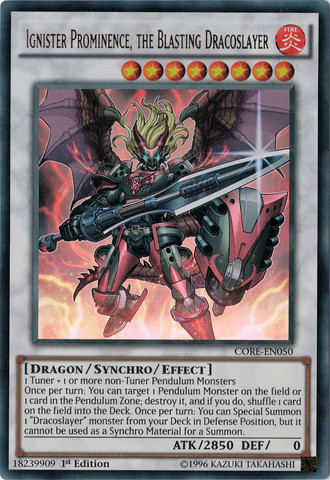 Ignister Prominence, the Blasting Dracoslayer [CORE-EN050] Ultra Rare Yu-Gi-Oh!
