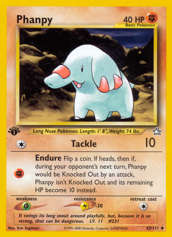 Phanpy (43/111) [Neo Genesis 1st Edition] Pokémon