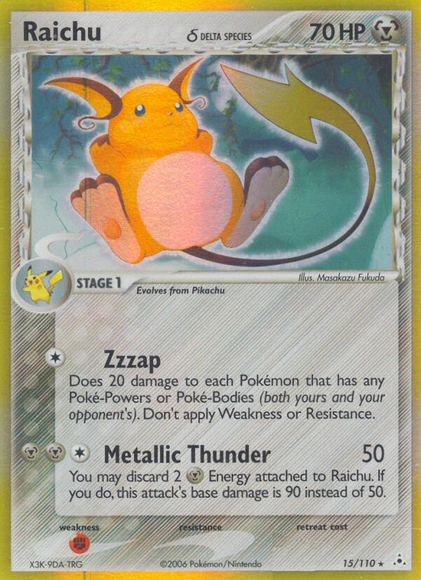 Raichu (15/110) (Delta Species) [EX: Holon Phantoms] Pokémon