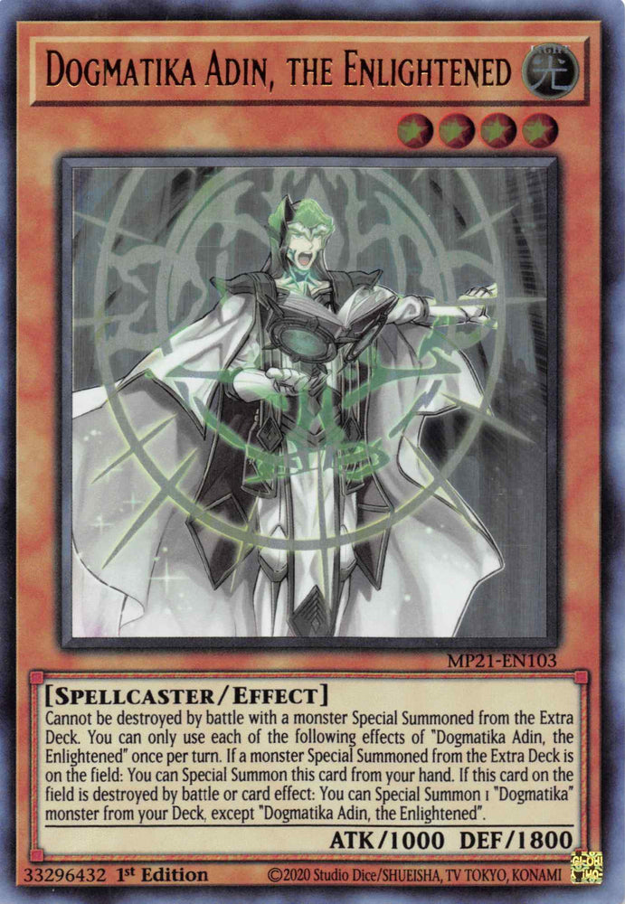 Dogmatika Adin, the Enlightened [MP21-EN103] Ultra Rare Yu-Gi-Oh!