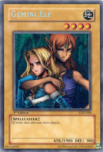 Gemini Elf [LON-000] Secret Rare Yu-Gi-Oh!