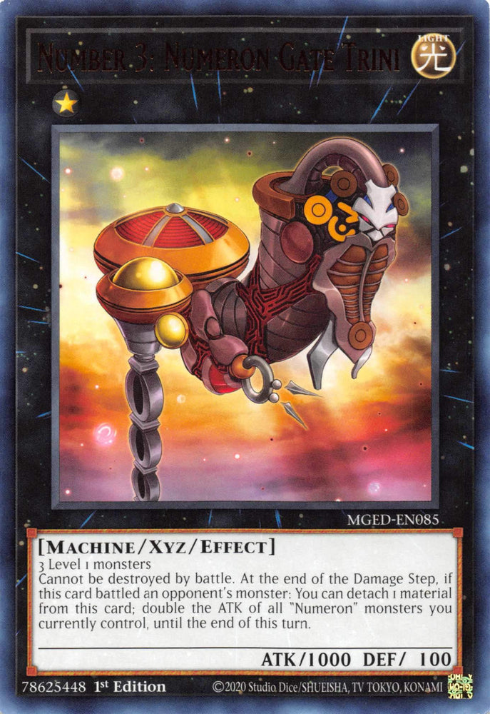 Number 3: Numeron Gate Trini [MGED-EN085] Rare Yu-Gi-Oh!