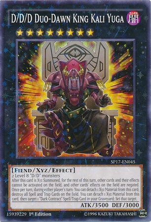 D/D/D Duo-Dawn King Kali Yuga [SP17-EN045] Starfoil Rare Yu-Gi-Oh!