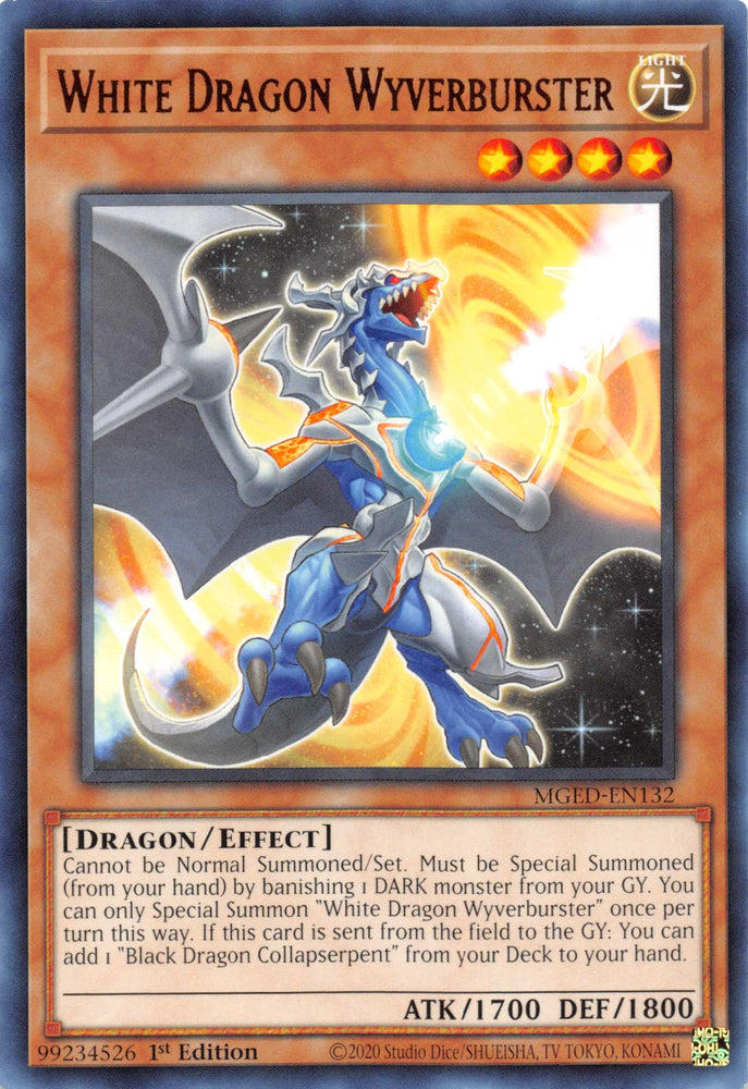 White Dragon Wyverburster [MGED-EN132] Rare Yu-Gi-Oh!