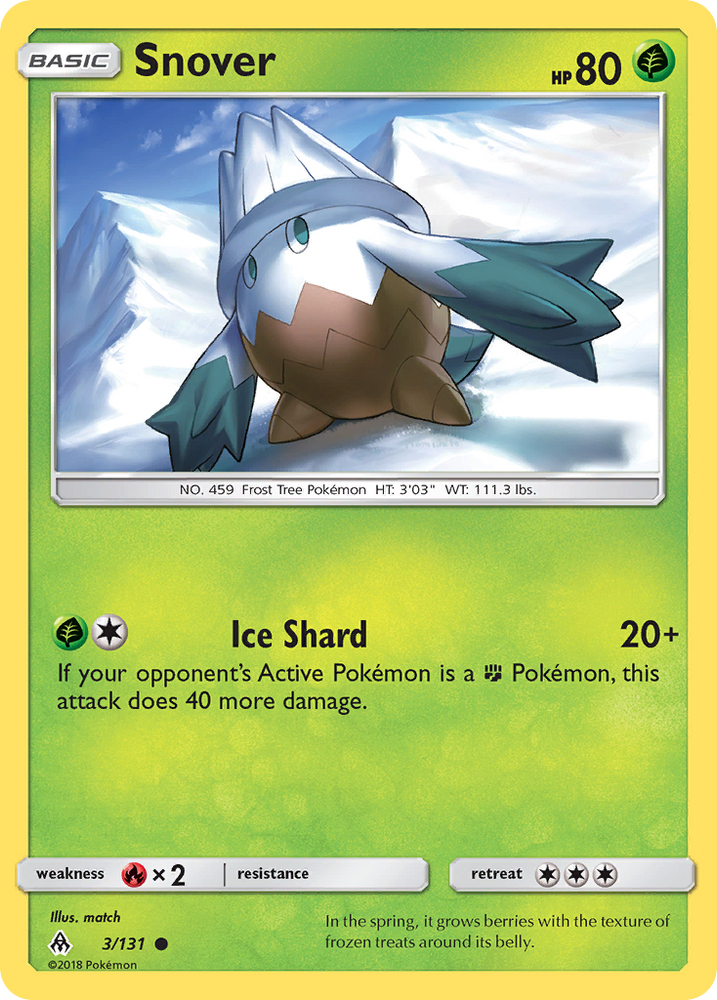 Snover (3/131) [Sun & Moon: Forbidden Light] Pokémon