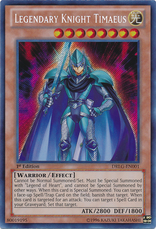 Legendary Knight Timaeus [DRLG-EN001] Secret Rare Yu-Gi-Oh!