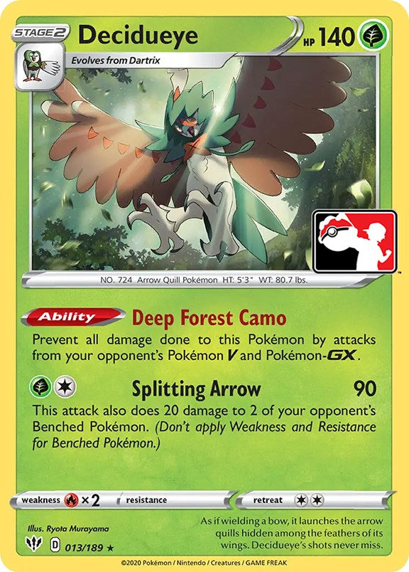 Decidueye (013/189) [Prize Pack Series One] Pokémon