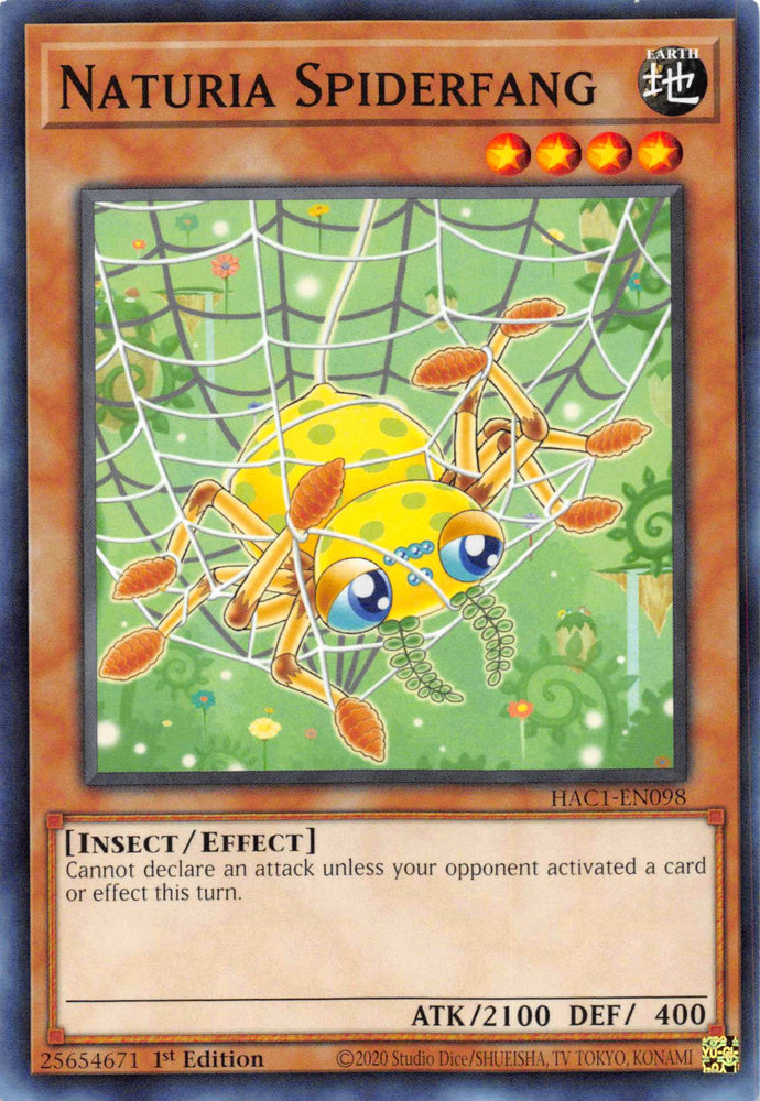 Naturia Spiderfang [HAC1-EN098] Common Yu-Gi-Oh!