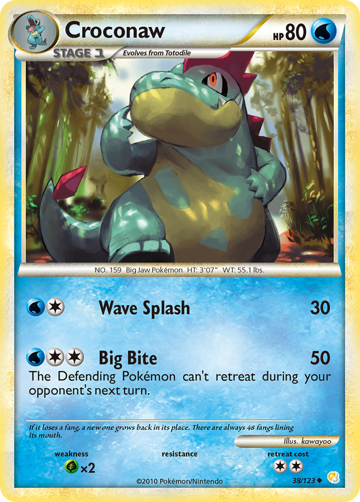 Croconaw (38/123) [HeartGold & SoulSilver: Base Set] Pokémon