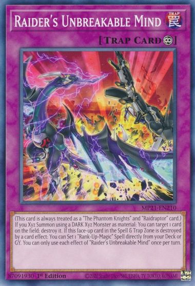 Raider's Unbreakable Mind [MP21-EN210] Common Yu-Gi-Oh!
