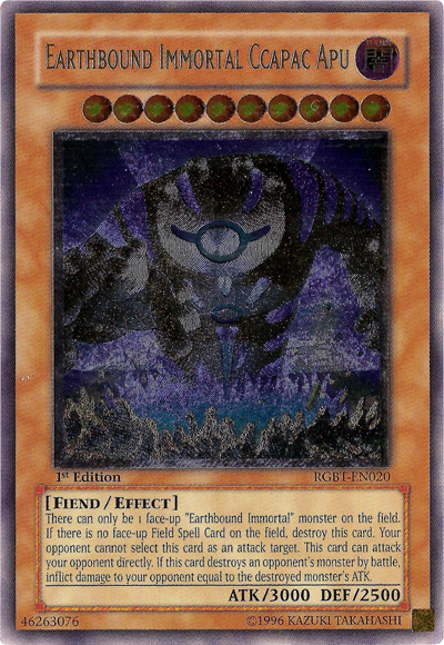 Earthbound Immortal Ccapac Apu [RGBT-EN020] Ultimate Rare Yu-Gi-Oh!