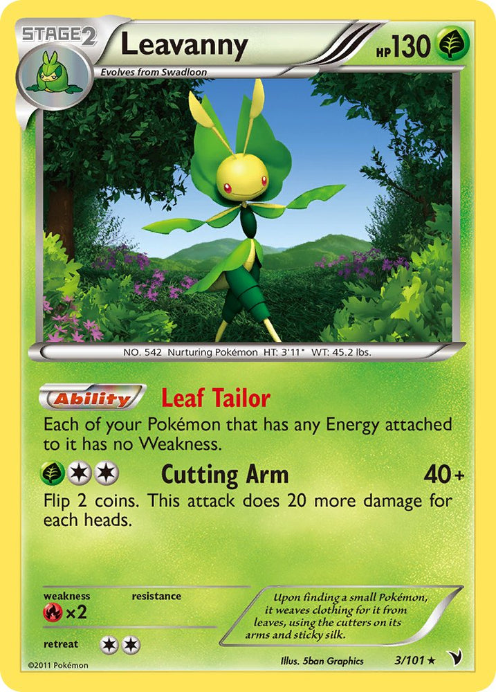 Leavanny (3/101) (Theme Deck Exclusive) [Black & White: Noble Victories] Pokémon