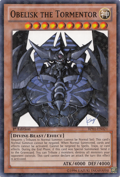 Obelisk the Tormentor [BP01-EN021] Starfoil Rare Yu-Gi-Oh!
