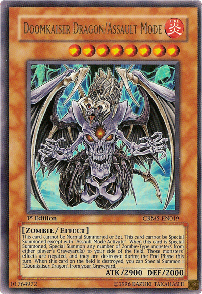 Doomkaiser Dragon/Assault Mode [CRMS-EN019] Ultra Rare Yu-Gi-Oh!