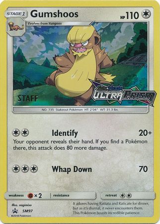 Gumshoos (SM97) (Staff Prerelease Promo) [Sun & Moon: Black Star Promos] Pokémon