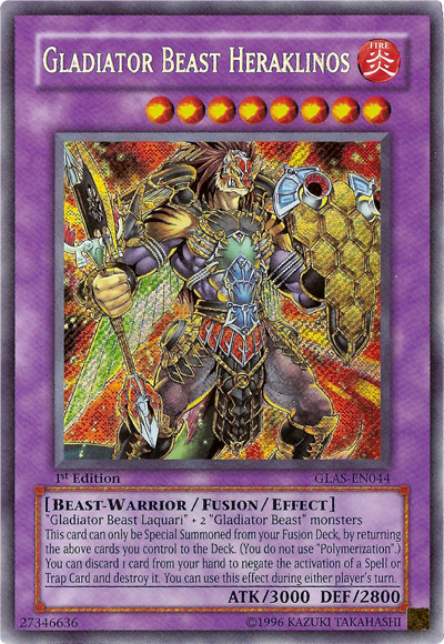 Gladiator Beast Heraklinos [GLAS-EN044] Secret Rare Yu-Gi-Oh!