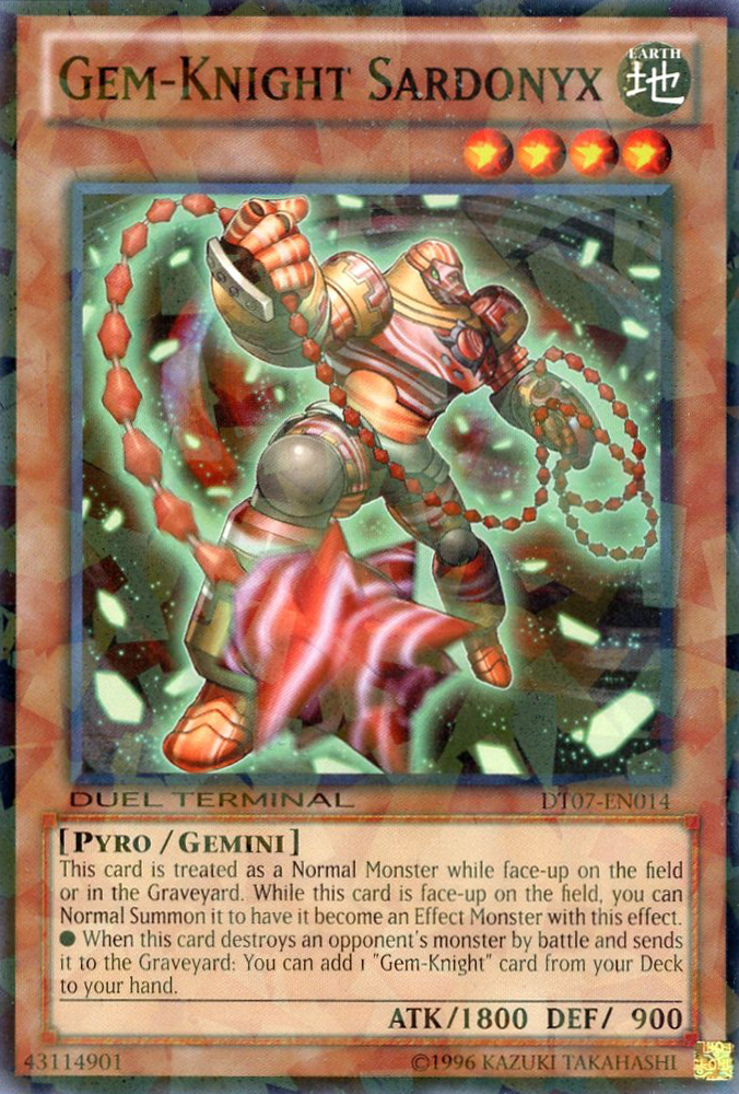 Gem-Knight Sardonyx [DT07-EN014] Common Yu-Gi-Oh!