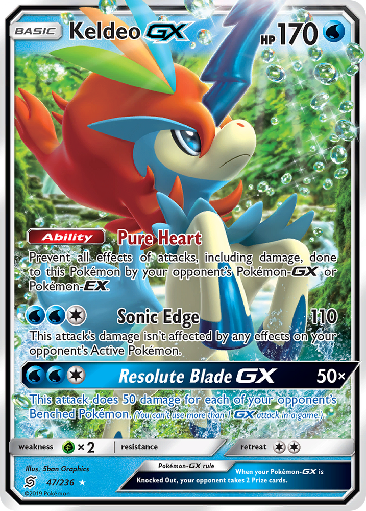 Keldeo GX (47/236) [Sun & Moon: Unified Minds] Pokémon