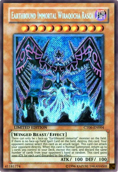 Earthbound Immortal Wiraqocha Rasca [CT06-EN004] Secret Rare Yu-Gi-Oh!