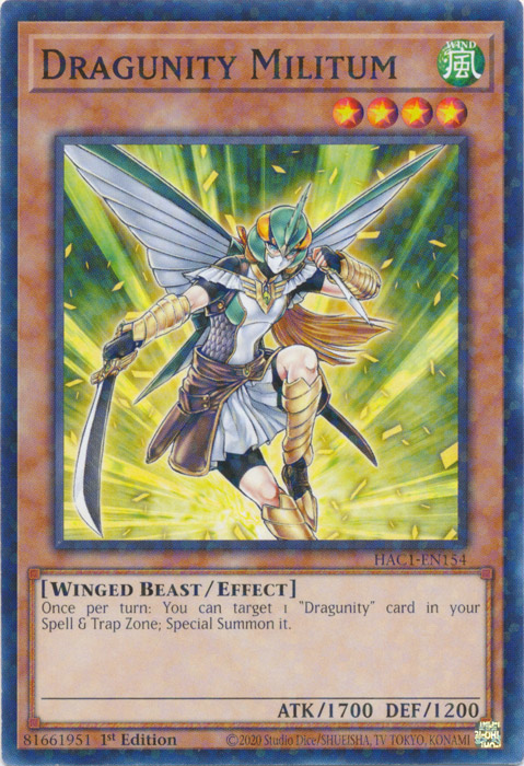 Dragunity Militum (Duel Terminal) [HAC1-EN154] Common Yu-Gi-Oh!