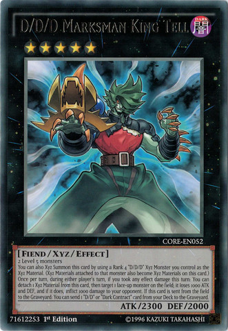 D/D/D Marksman King Tell [CORE-EN052] Rare Yu-Gi-Oh!