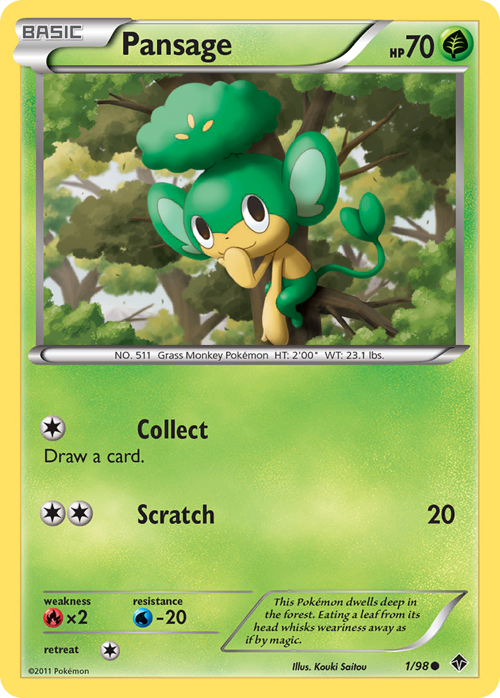 Pansage (1/98) [Black & White: Emerging Powers] Pokémon