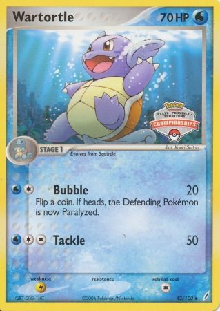 Wartortle (42/100) (States Championship Promo) [EX: Crystal Guardians] Pokémon