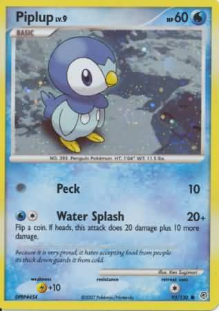 Piplup (93/130) (Cosmos Holo) [Diamond & Pearl: Base Set] Pokémon