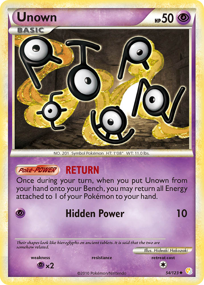 Unown (54/123) [HeartGold & SoulSilver: Base Set] Pokémon