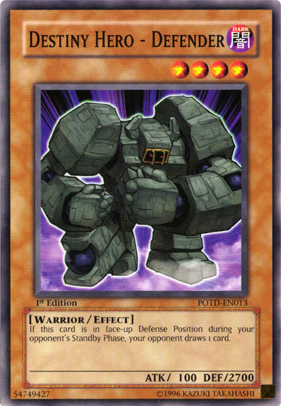 Destiny Hero - Defender [POTD-EN013] Common Yu-Gi-Oh!