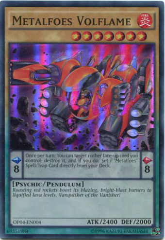 Metalfoes Volflame [OP04-EN004] Super Rare Yu-Gi-Oh!