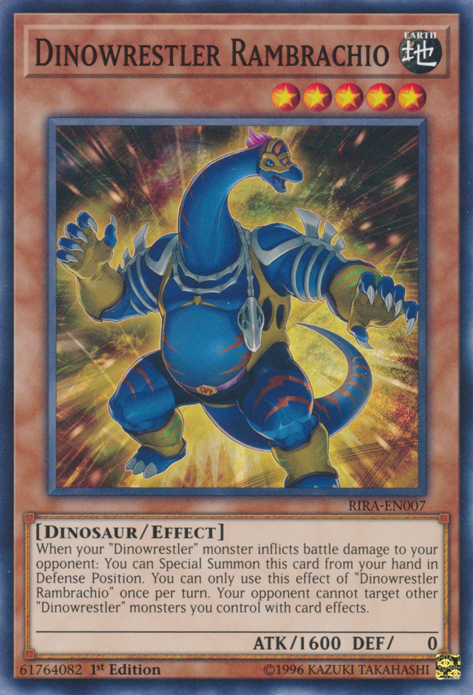 Dinowrestler Rambrachio [RIRA-EN007] Common Yu-Gi-Oh!