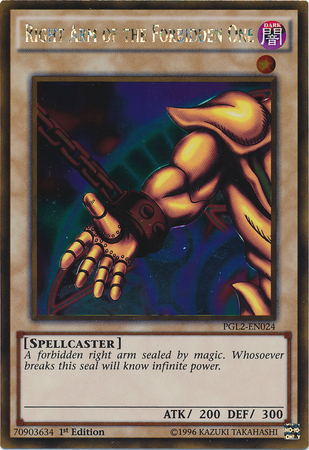 Right Arm of the Forbidden One [PGL2-EN024] Gold Rare Yu-Gi-Oh!