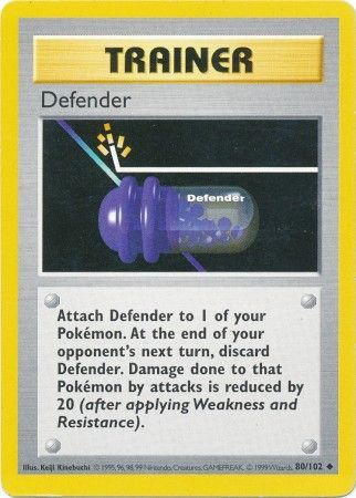 Defender (80/102) [Base Set Shadowless Unlimited] Pokémon